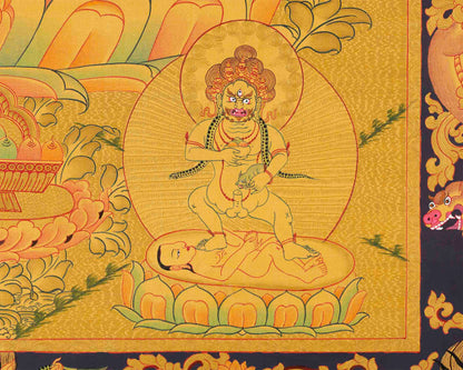 Full 24K Gold Dzambala Thangka | Art Painting