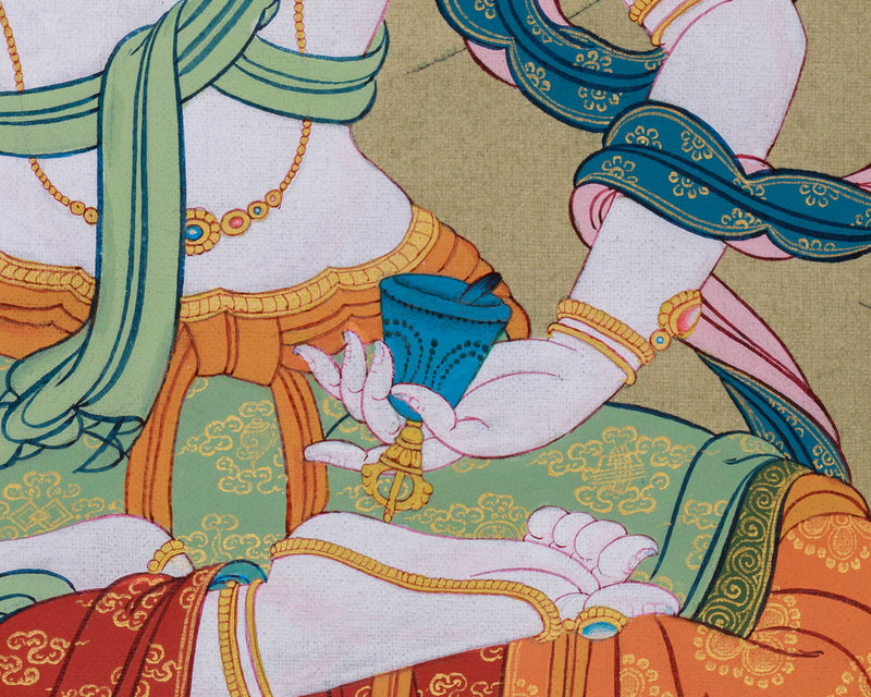 Vajrasattva, Dorje Sempa in Karma Gadri Thanka Painting