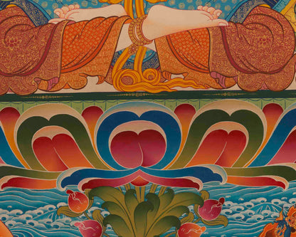 Chenresig Thangka | Followed By Mahalakala And Manjushree  | Religious Wall Decor