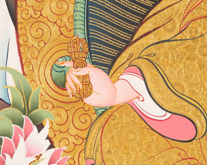 Guru Rinpoche Thangka | Traditional Handpainted Art | Wall Decors