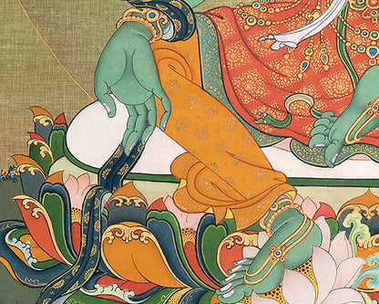 Green Tara Thangka Art Print | Goddess of Compassion | Thangka Print for Spiritual Radiance