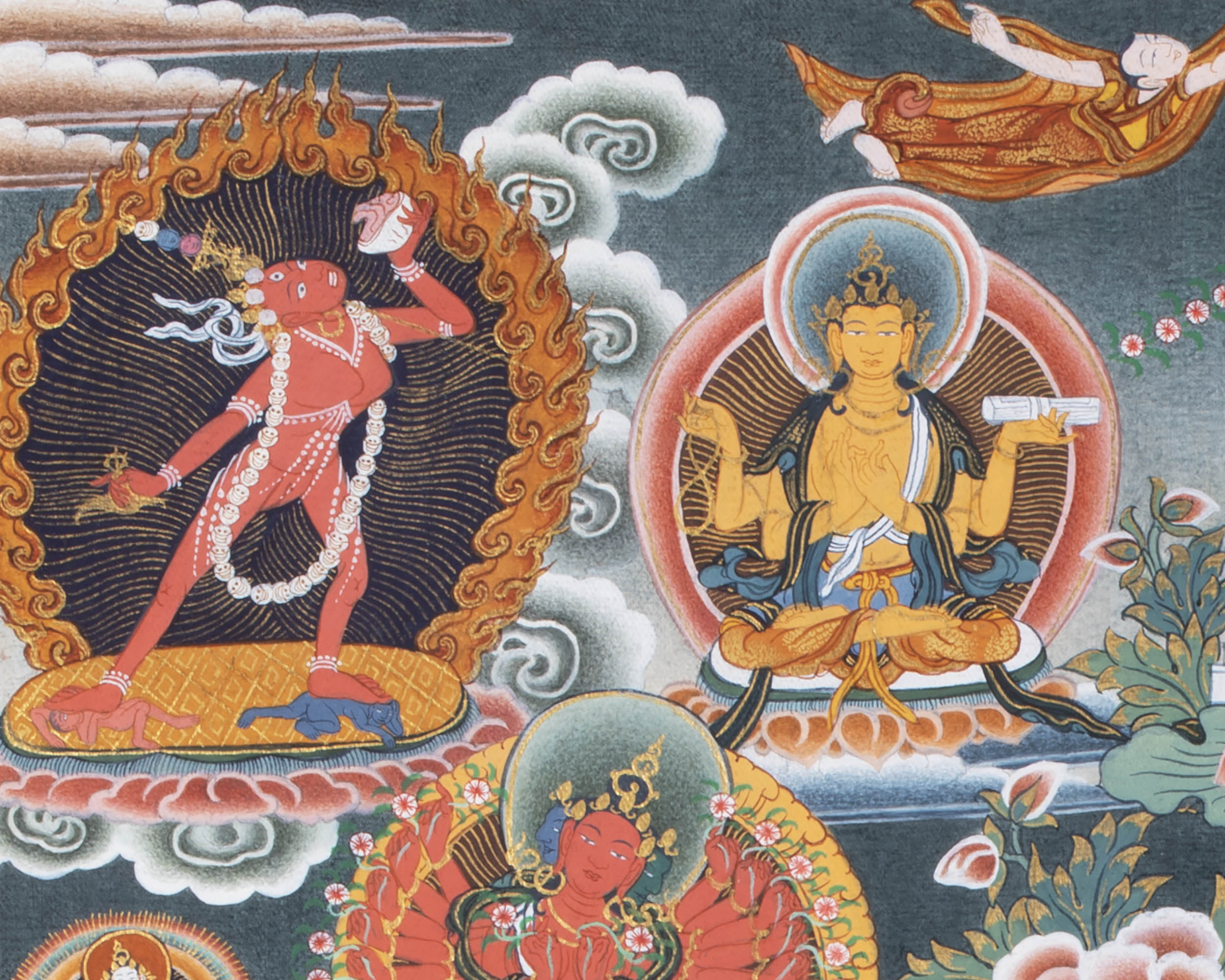 Amoghpasa Thangka | Tibetan Buddhist Handpainted Art | Digital Print