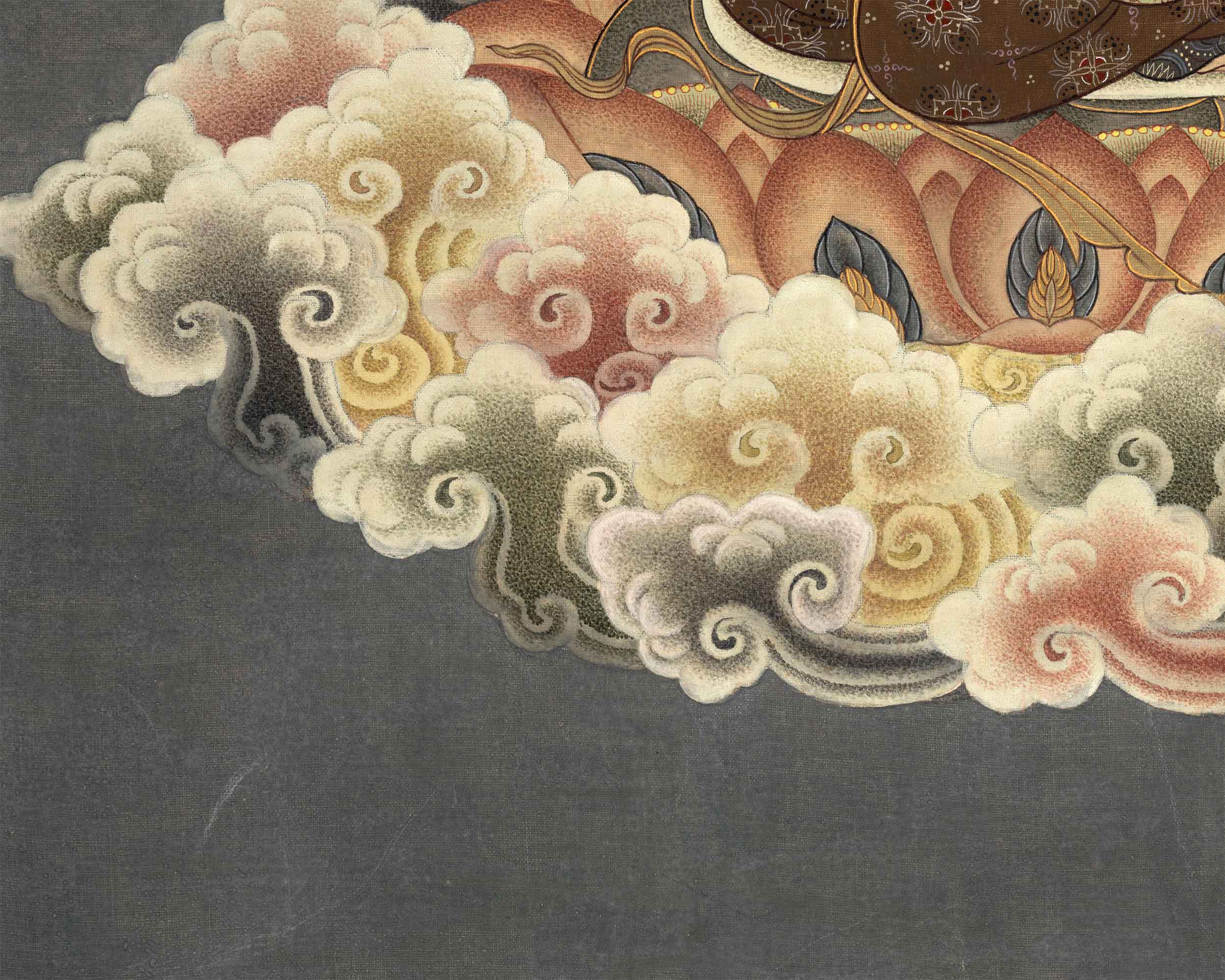 Bodhisattva Art in Japanese Style | Japanese Bodhisattva Thangka | Traditional Hand Painted Artwork