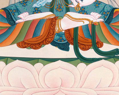 Vajrasattva Thangka | Tibetan Bodhisattva Art