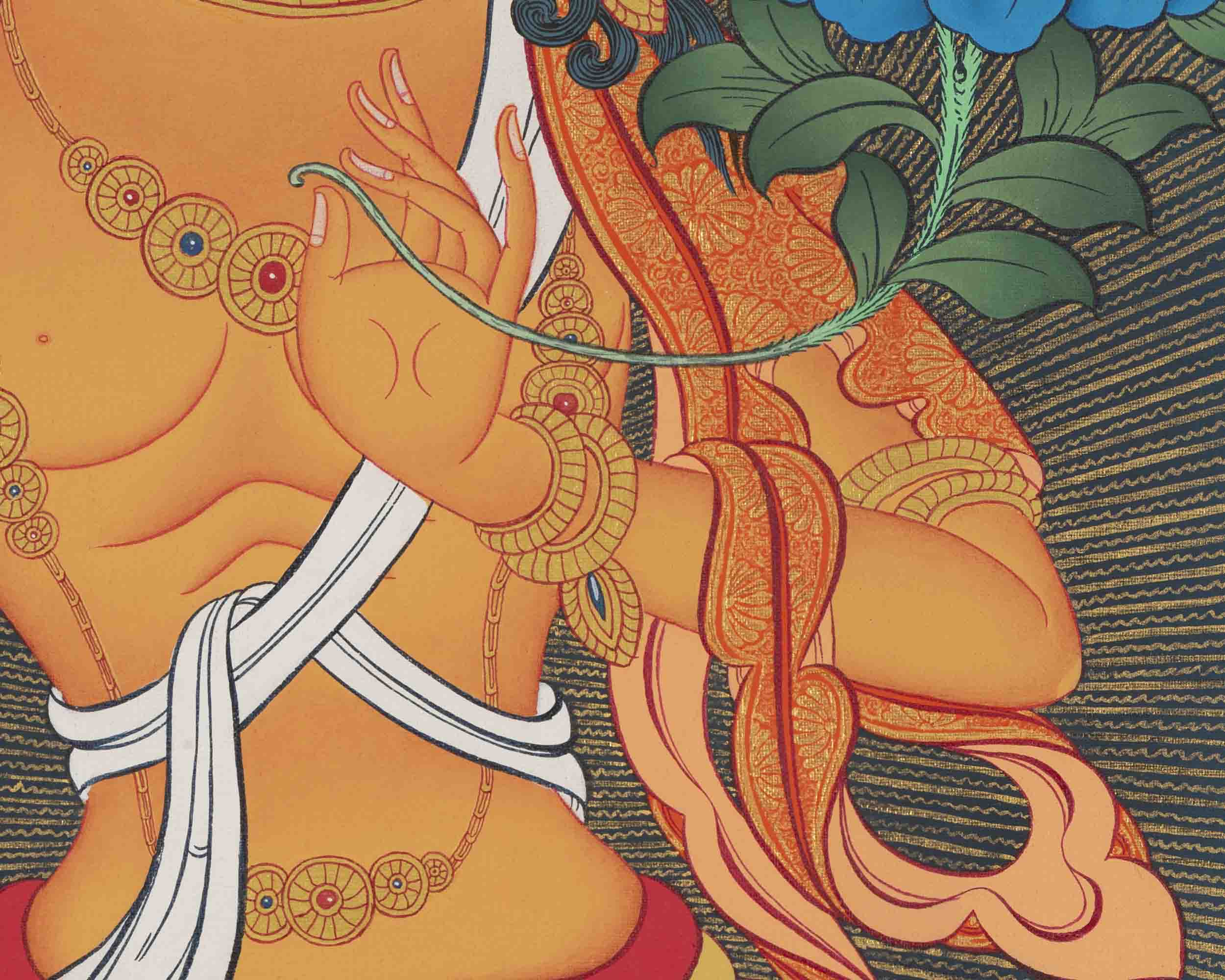 Hand-painted Manjushree Thangka | Wall Decoration Painting