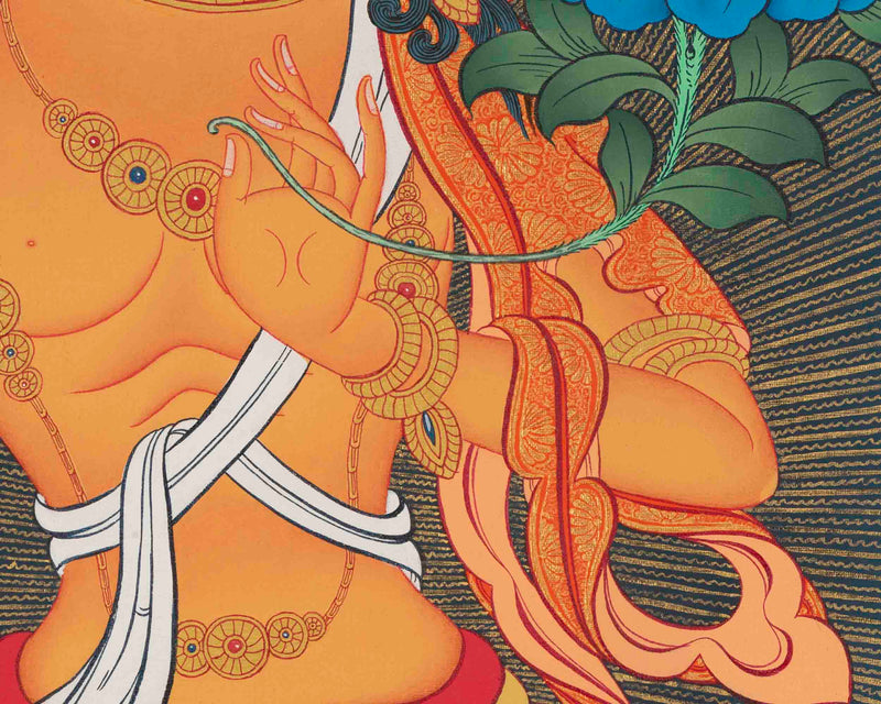 Hand-painted Manjushree Thangka | Wall Decoration Painting