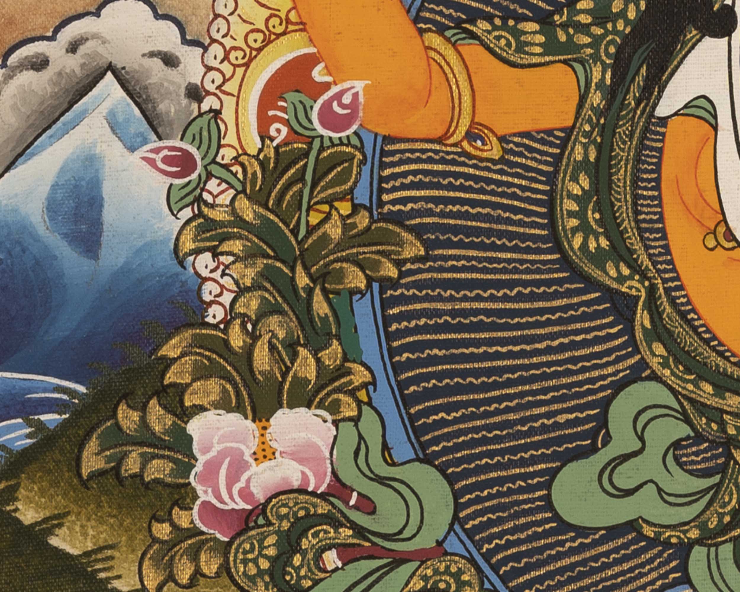 Manjushri Deity Thangka | Wall Hanging Decors
