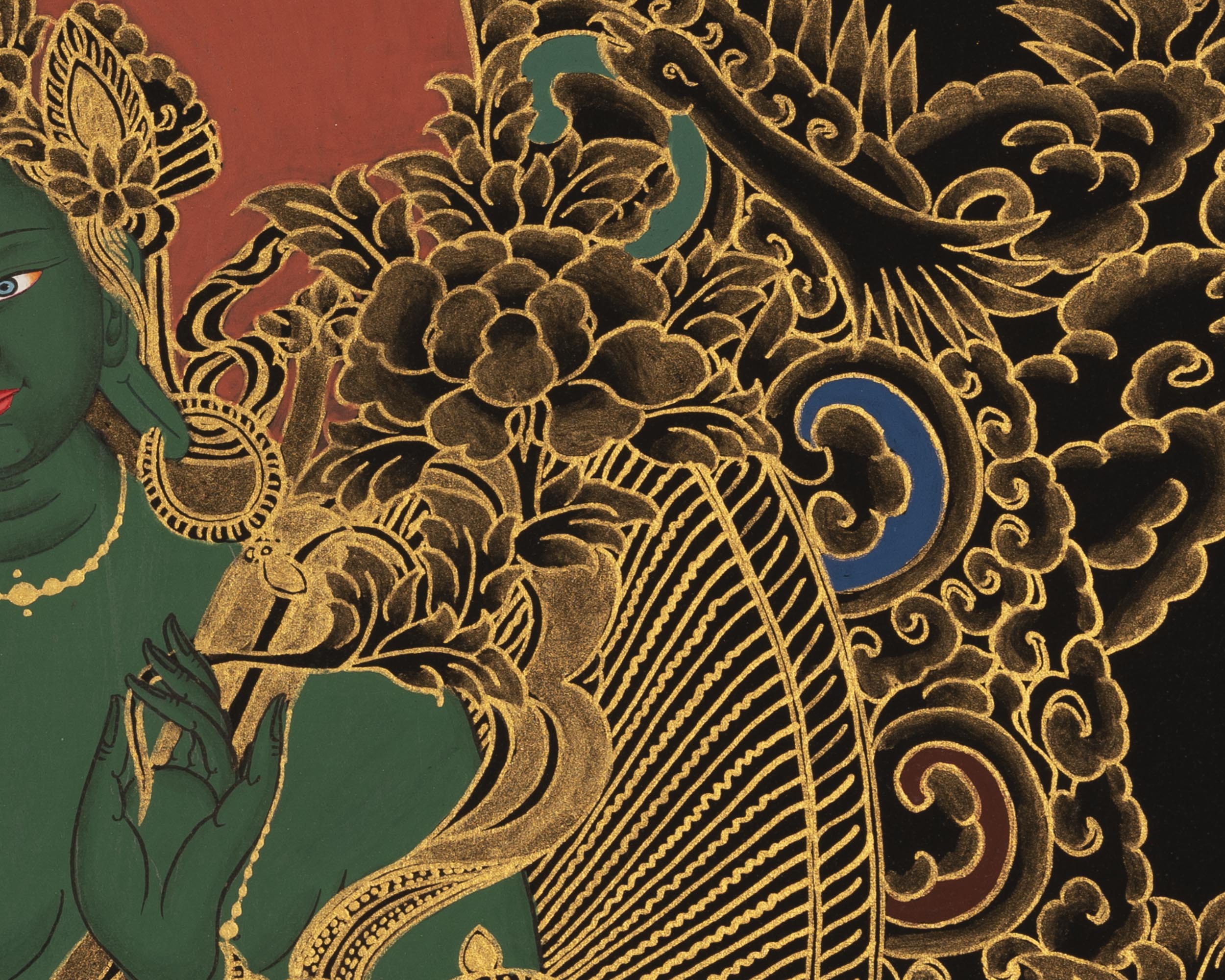 Green Tara Thangka | Healing Tara Painting | Wall Decors