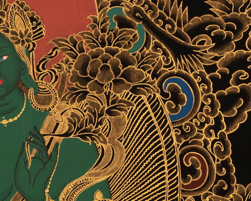 Green Tara Thangka | Healing Tara Painting | Wall Decors