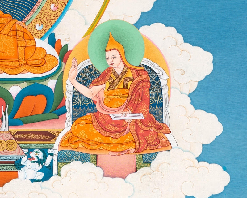 Je Tsongkhapa Thangka | Tibetan Buddhist Master