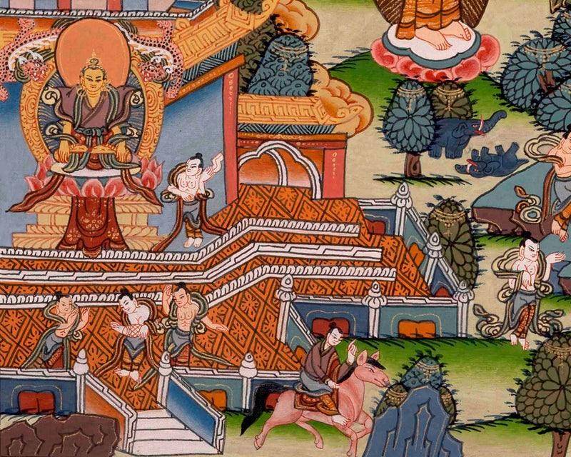 Life Story Of Gautam Buddha | Traditional Thangka Art | Wall Decors