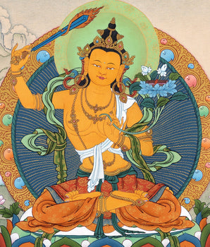 Manjushri Bodhisattva Thangka, Tibetan Thangka Painting