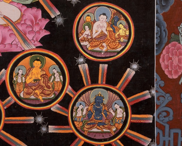 Vintage 1000Armed Avalokiteshvara Thangka | Wall Decor Painting