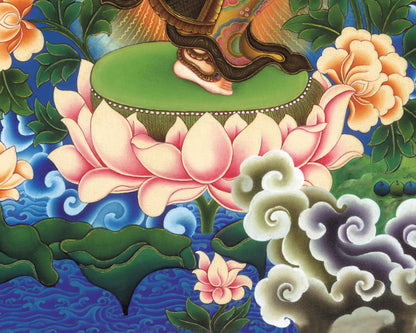 Chenrezig Bodhisattva Of Compassion Thangka Print | Wall Hangings