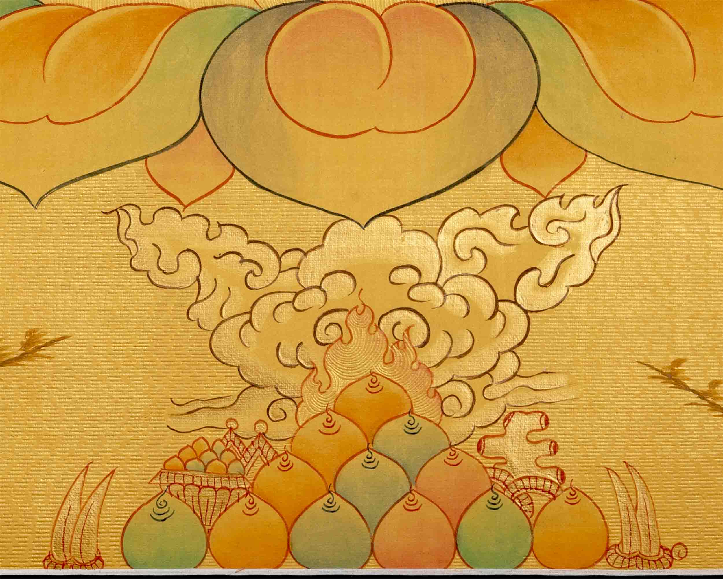 Full Gold Style Shakyamuni Buddha Thangka | Tibetan Buddhist Art