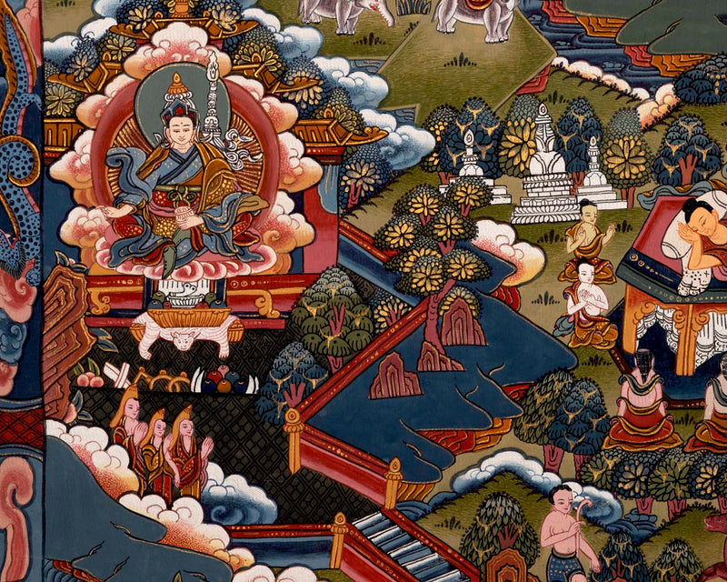 Buddha Life Story Thangka | Wall Decors