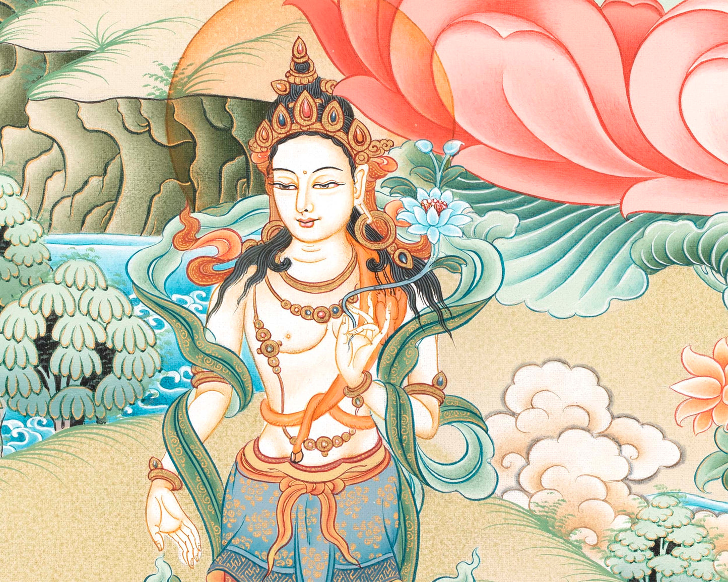 Bodhisattva Manjushree Print | Wall Hanging Thangka