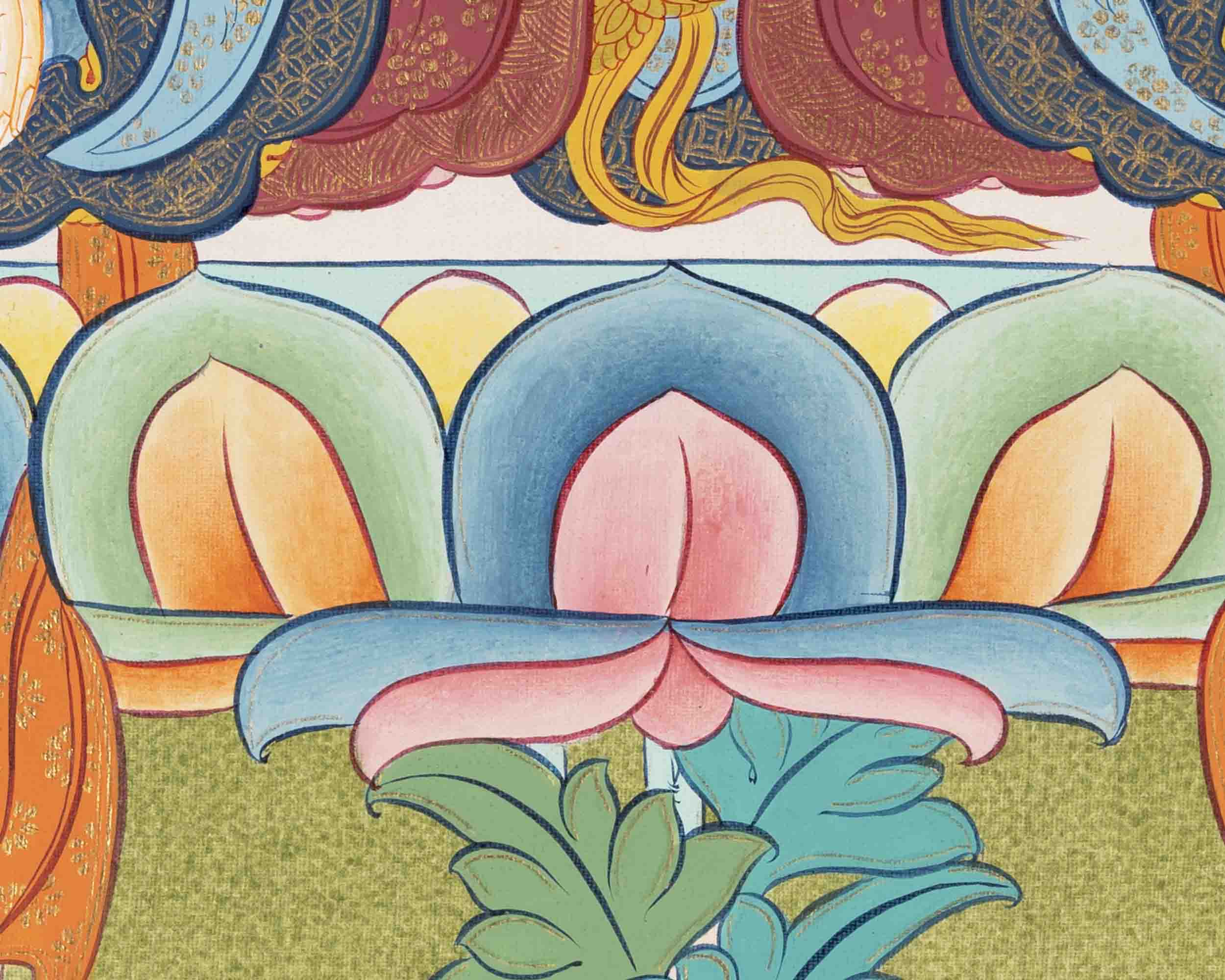 White Tara | Female Bodhisattva Thangka | Religious Buddhist Paint
