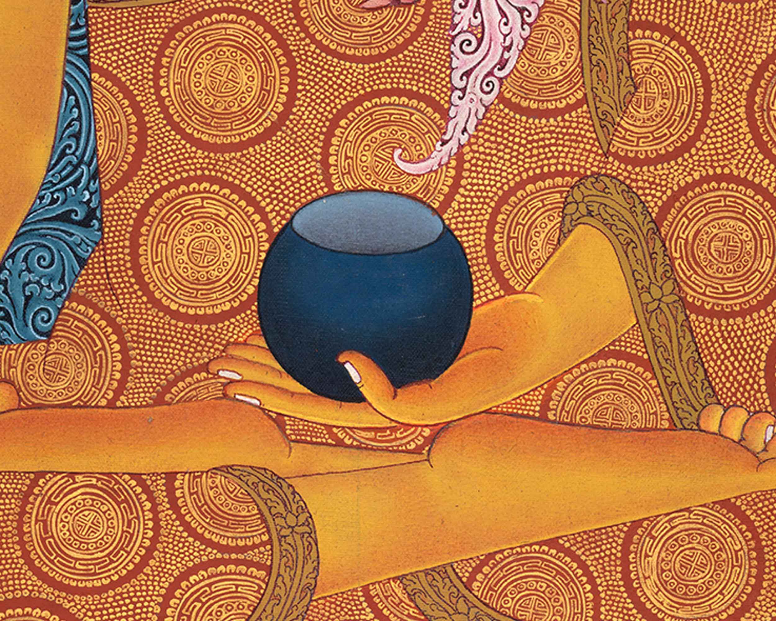 Traditional Buddha Shakyamuni Thangka Print for Enlightenment | Prints on Cotton Canvas
