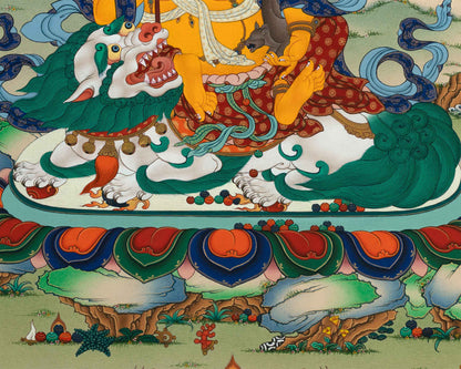 God Of Wealth Namtoshe | High Quality Thangka Print | Gift Ideas