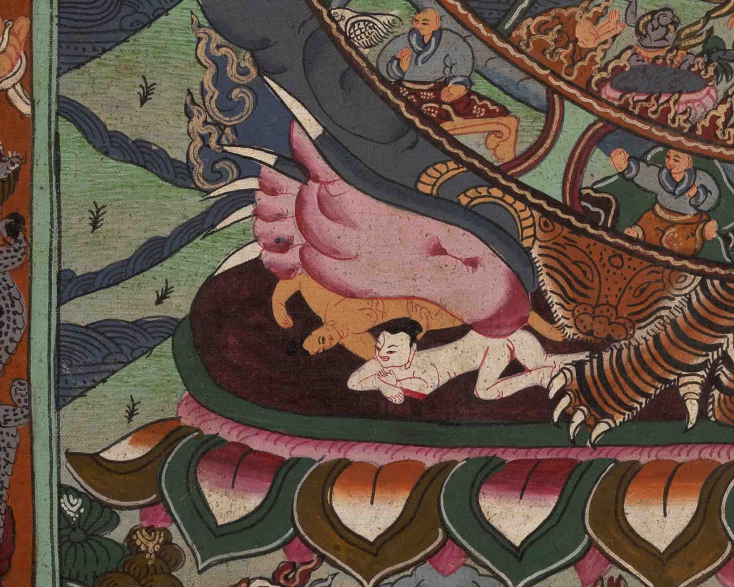 Wheel of Life Thangka | Oil Varnished Painting | Wall Decors