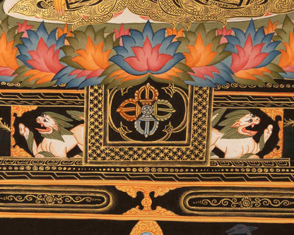 Buddha Shakyamuni Thangka | Buddha Seated in Meditation