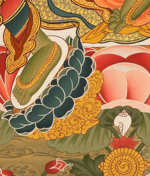 Green Tara Thangka | Female Bodhisattva Wall hanging Painting