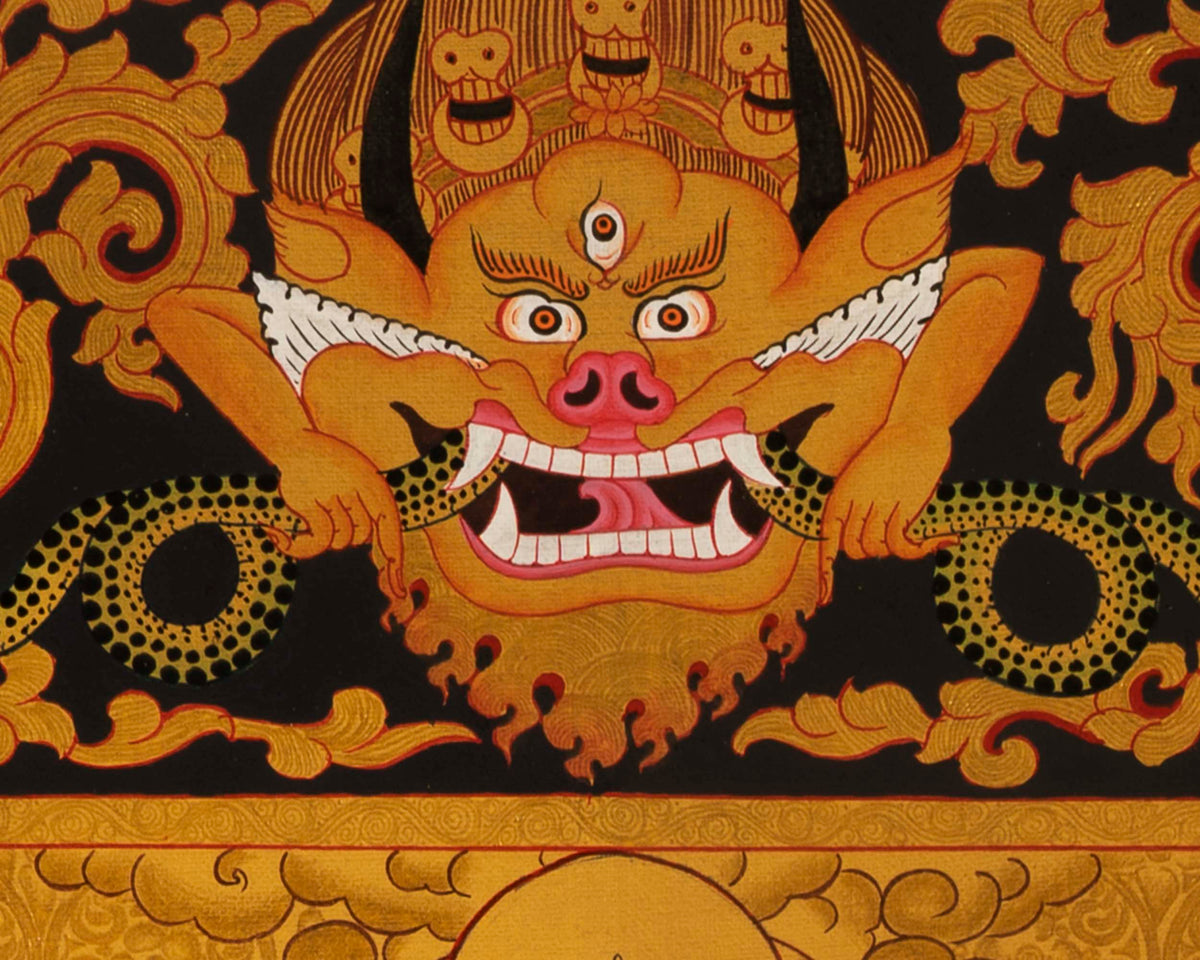 Medium Size White Tara | 24k Gold Painted Bodhisattva Painting