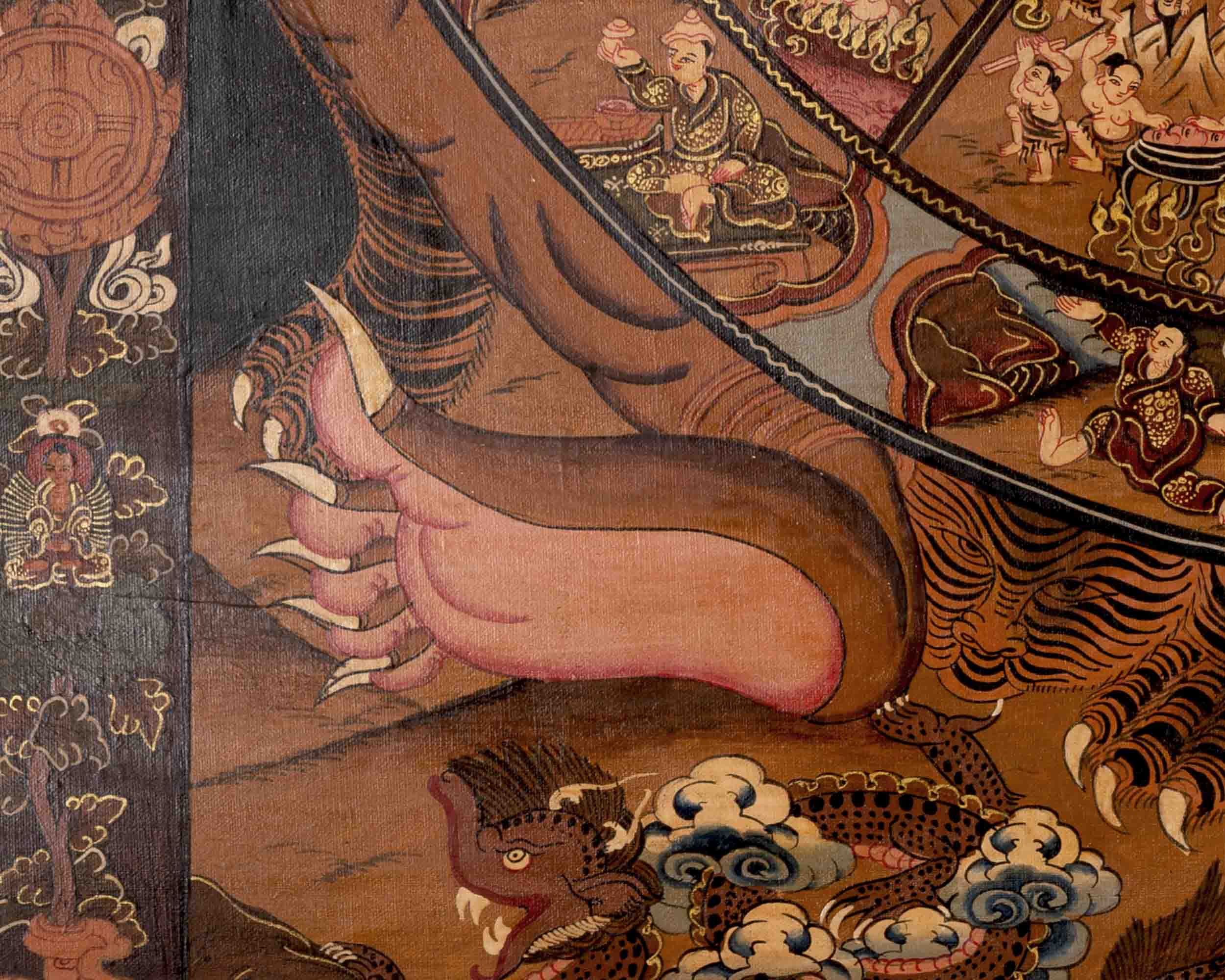 Buddhist Bhavachakra Thangka | Traditional Tibetan Art | Wall Decors