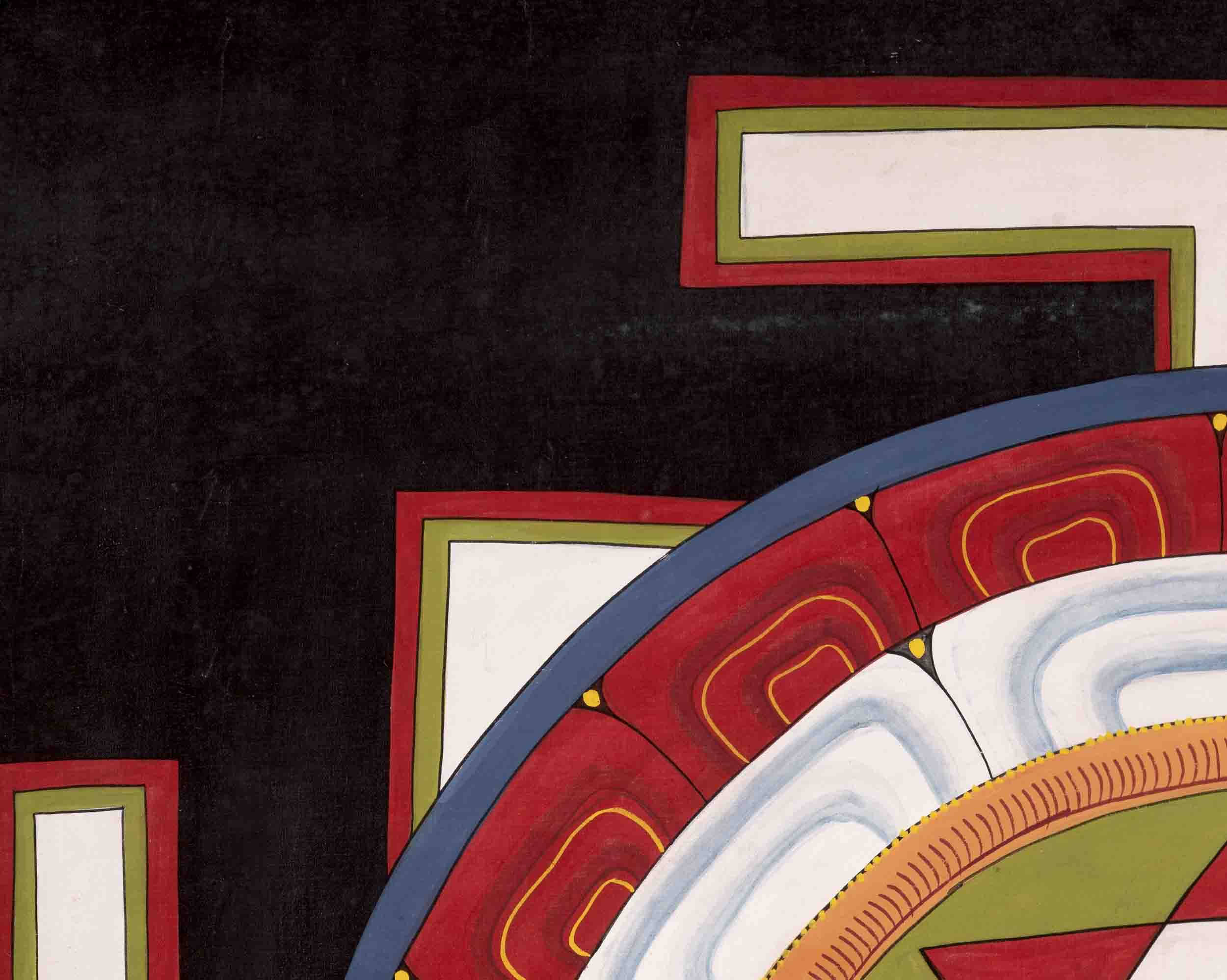 Shree Yantra Mandala Thangka | Vintage Traditional Art | Wall Decors