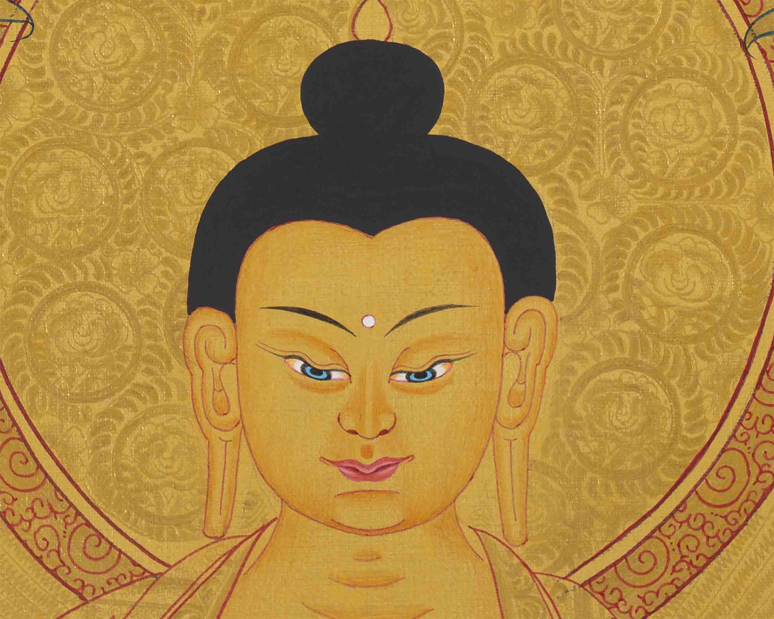 Shakyamuni Buddha Thangka Art | Traditional Painting | Wall Decors