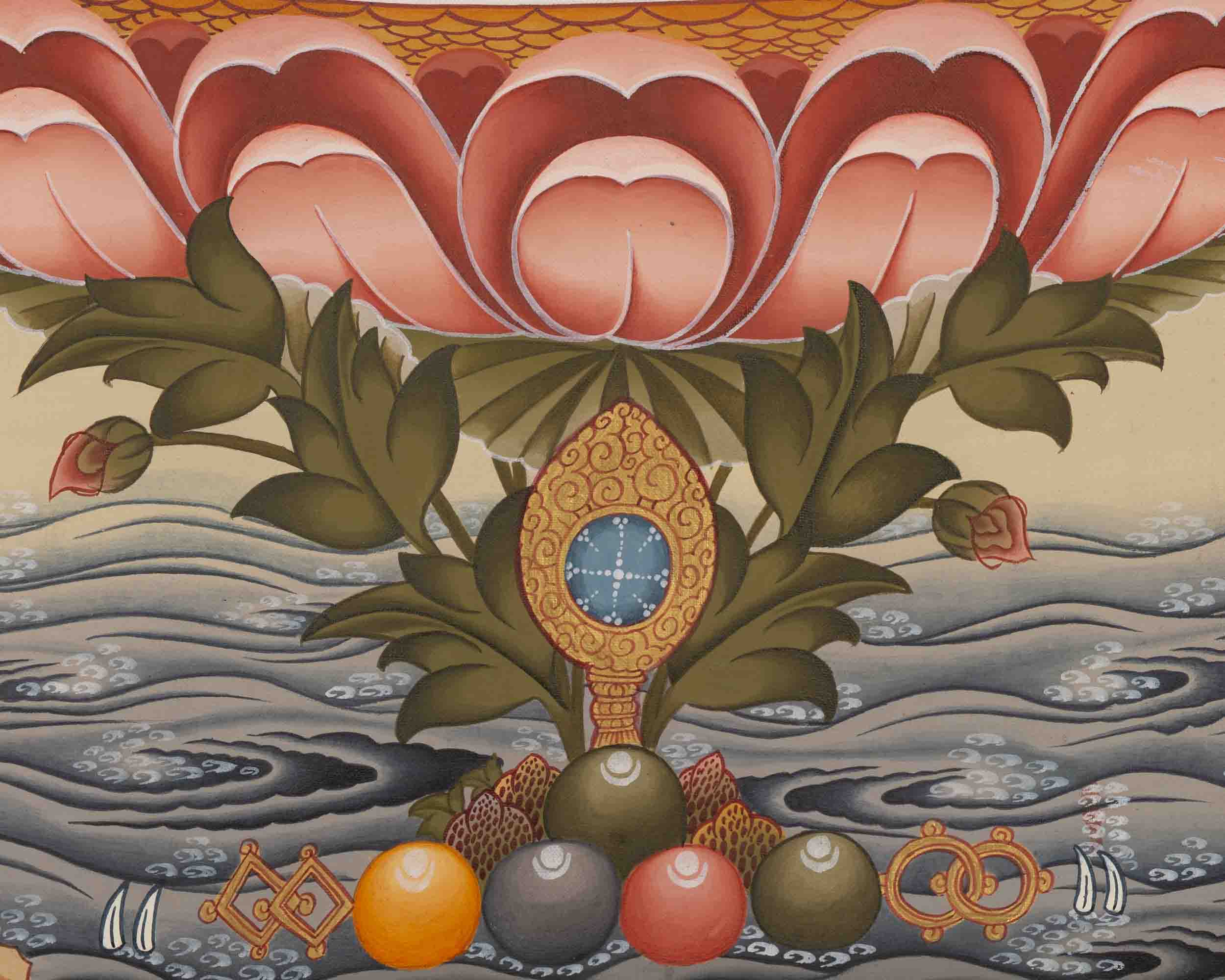 Female Bodhisattva Art | White Tara Thangka | Religious Wall Decors