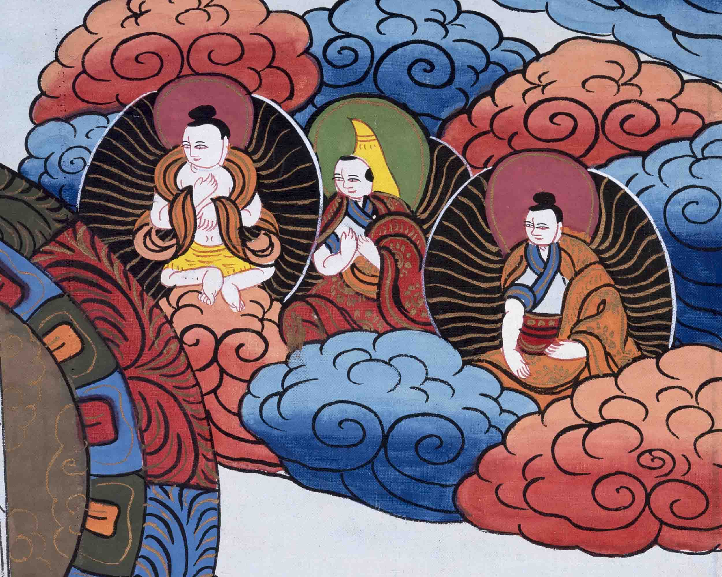 Traditional 3 Mandala Thangka | Religious Buddhist Art | Wall Decors
