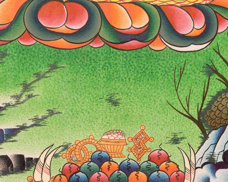 White Tara Thangka | Female Bodhisattva | Religious Buddhist Art
