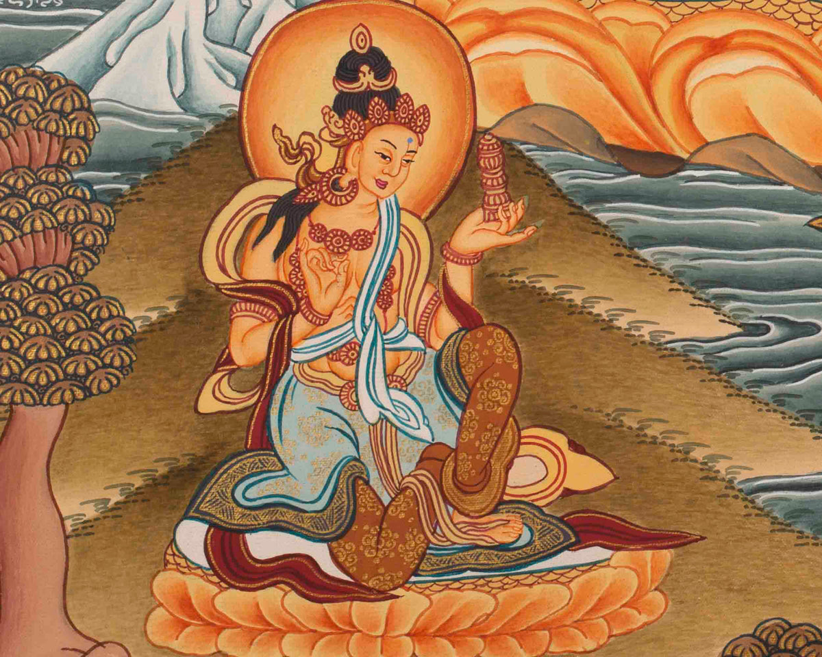 Manjushree Thangka | Bodhisattva Of Wisdom | Wall Decorative Art