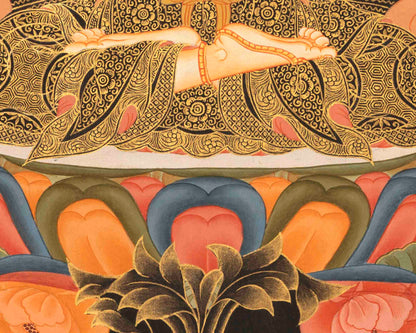 Four Armed Chenrezig Thangka | Tibetan Avalokiteshvara of compassion