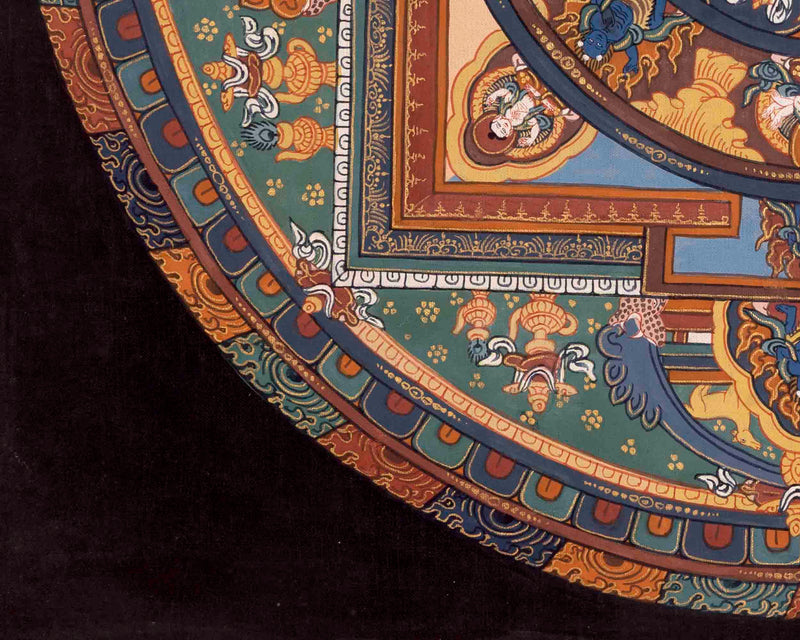 Green Tara Mandala Thangka | Traditional Painting