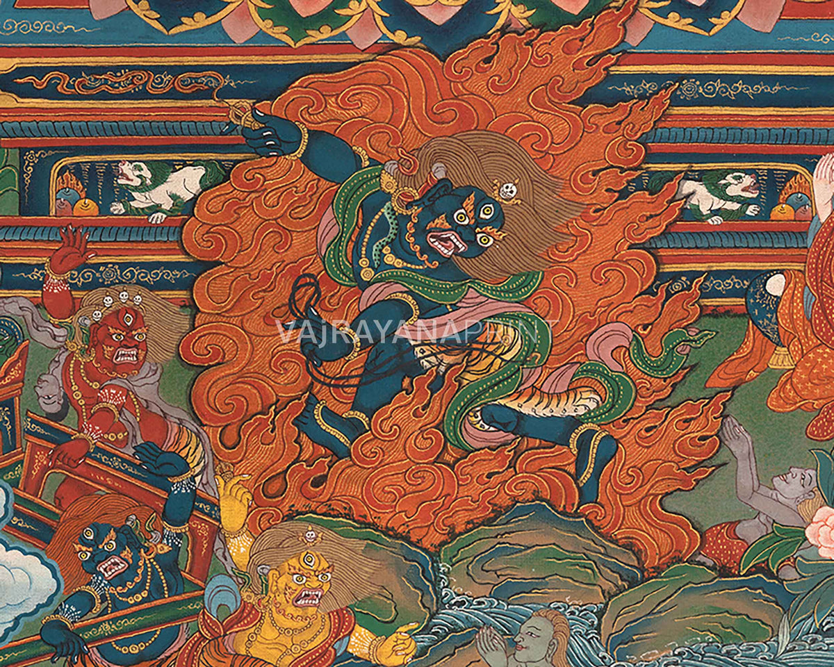 Buddha's 12 Deeds Thangka Print | Traditional gift