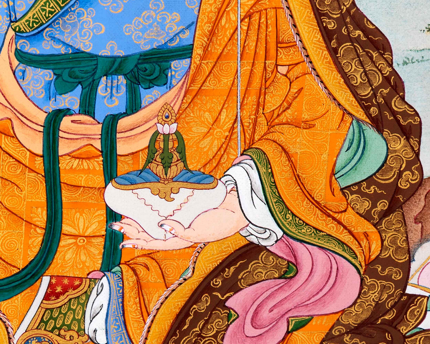 Guru Rinpoche Thangka | Traditionally Hand Painted Art