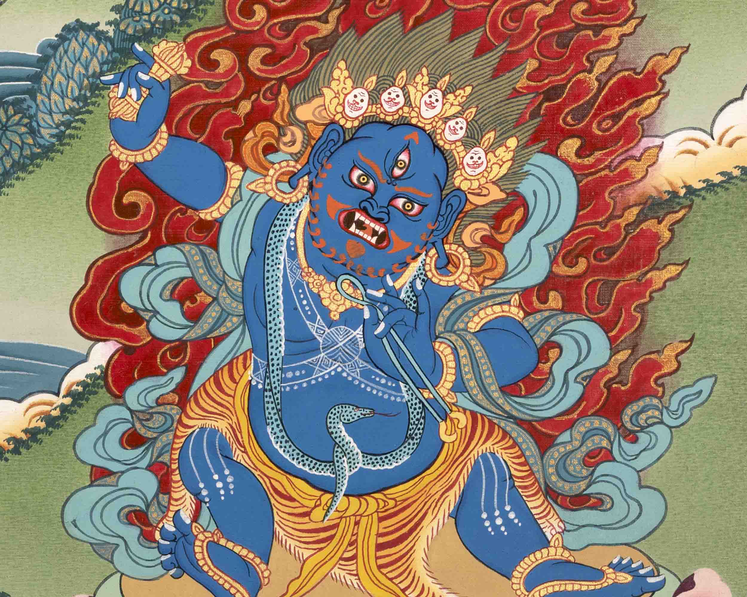 Hand-Painted White Thangka | Buddhist Tara Thangka