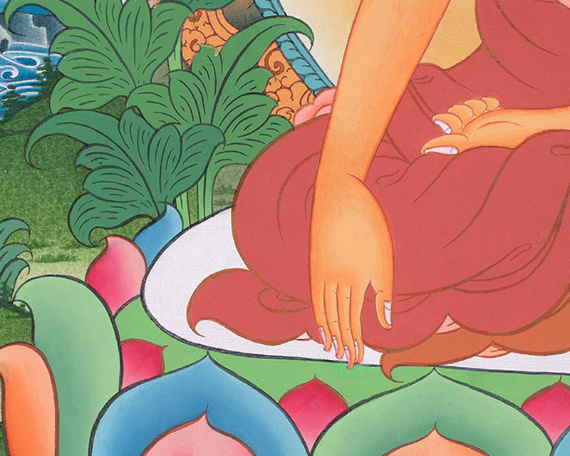 Traditional Gautama Buddha Thangka | Embodiment of Wisdom and Compassion | Shakyamuni Buddha Artwork