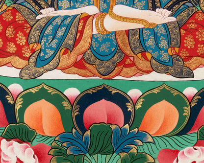 Avalokitesvara Chengrezig Thangka | Religious Buddhist Art | Wall Decors