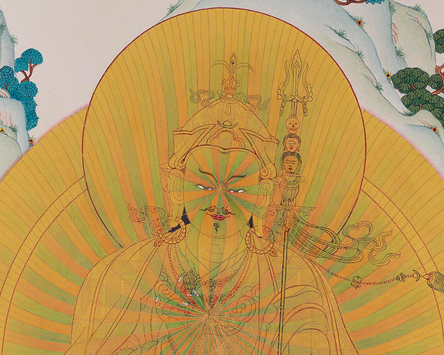 Guru Padmasambhava Rainbow Body Thangka | Enlightened Buddha