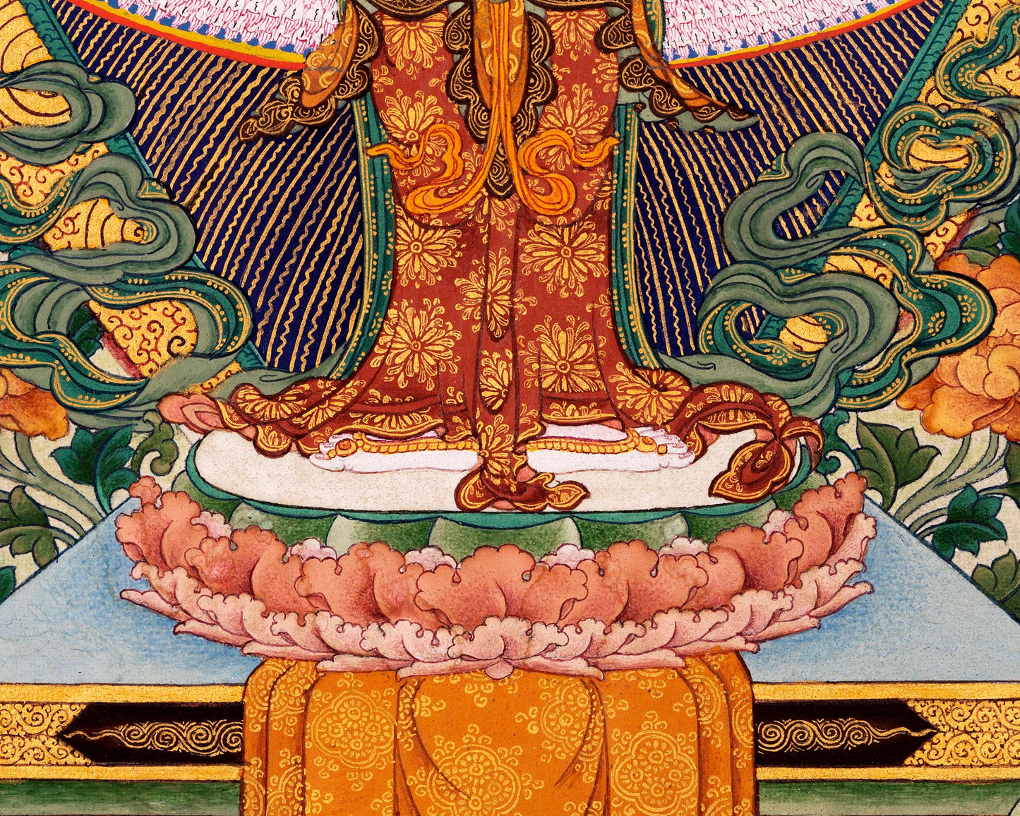 1000 Armed Avalokiteshvara, Tibetan Hand painted Small Thangka