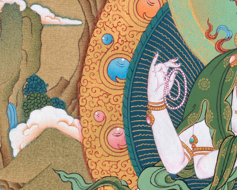 Chenrezig Thangka | Lord Of Compassion | Buddhist Deity