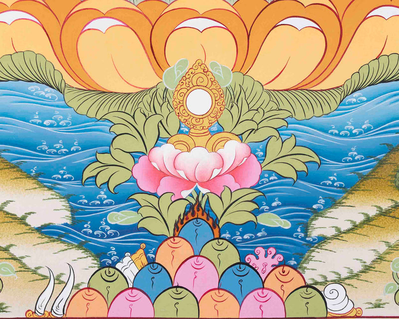 Vajrasattva Shakti Thangka | Traditional Tibetan Art | Wall Decors