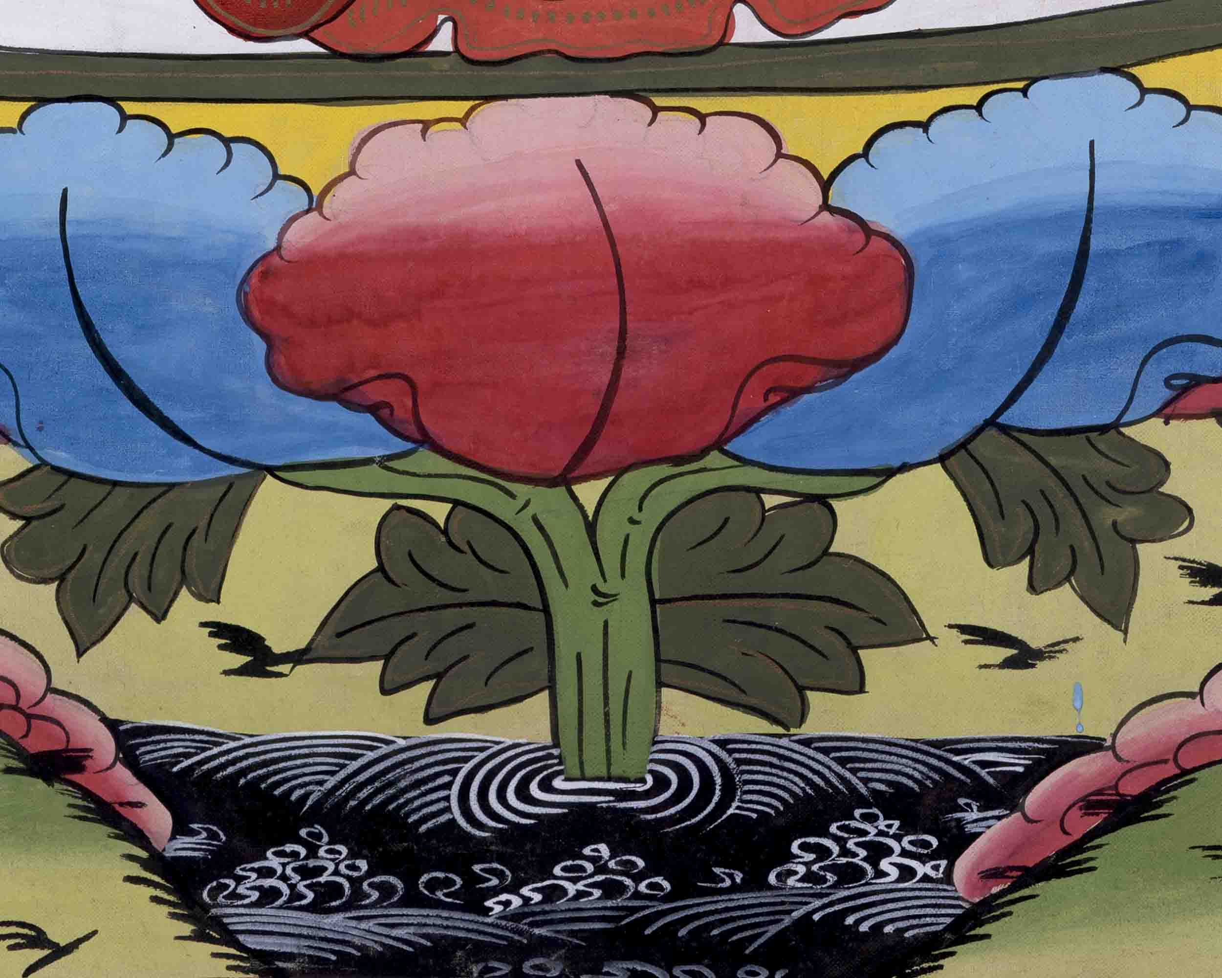 Vintage Manjushree Thangka | Traditional Tibetan Artwork | Wall Decors