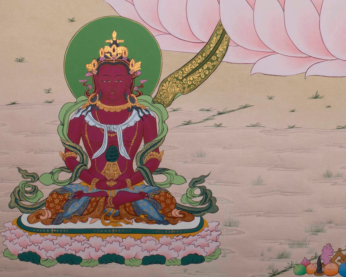 White Tara Thangka | Religious Buddhist Artwork | Wall Hanging Decoration