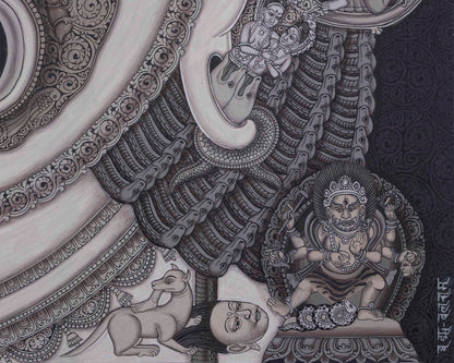 Lord Bhairav, The Powerful Manifestation of Lord Shiva | High Quality Giclee Newari Art