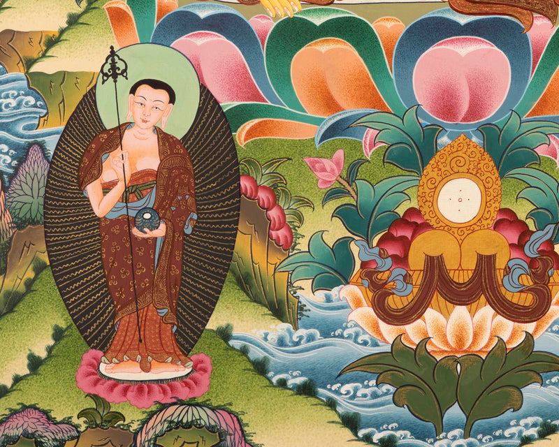 Traditional Shakyamuni Buddha |  Buddhist Thangka Painting